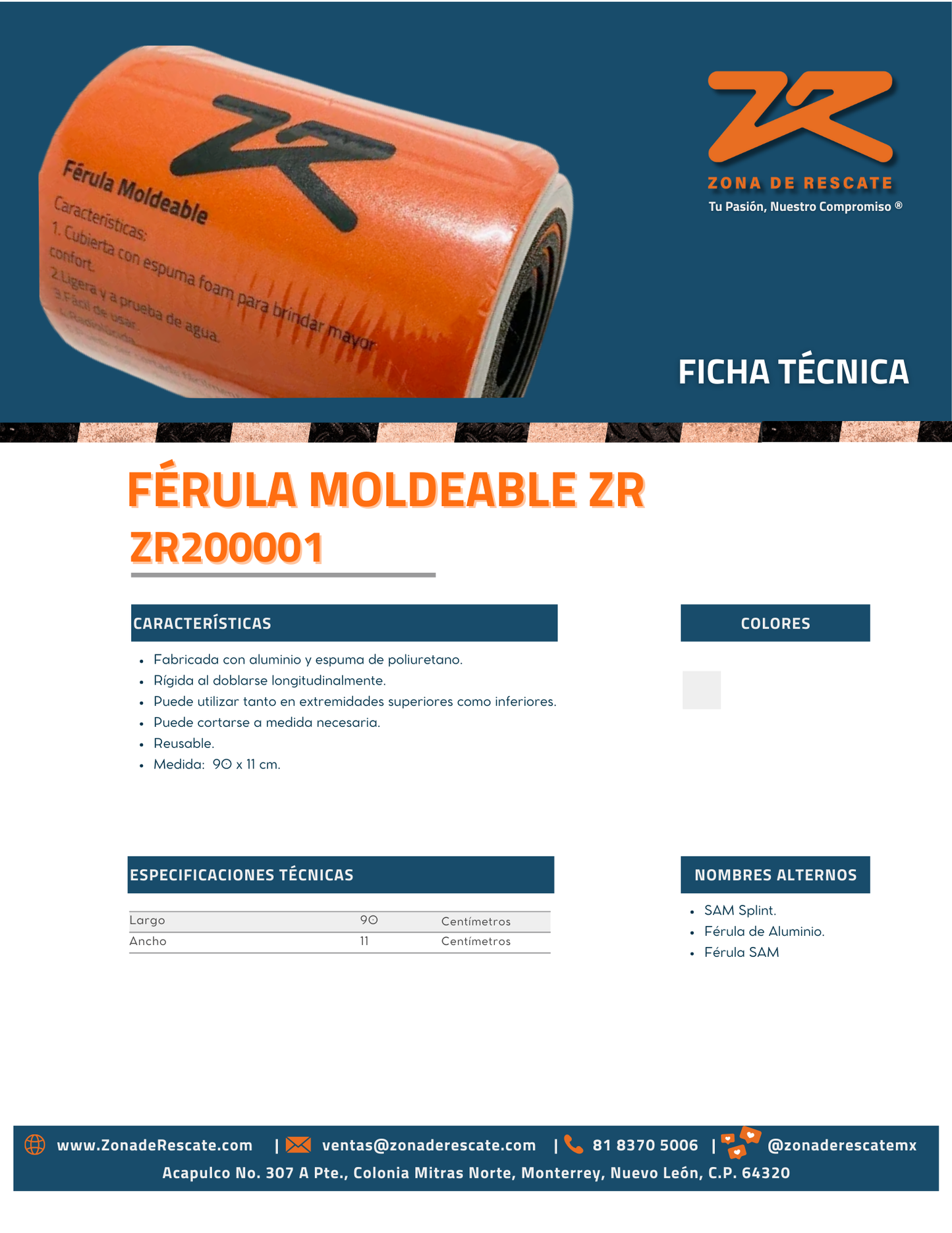 Férula ZR moldeable