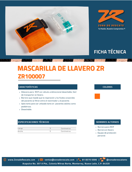 Mascarilla de llavero ZR