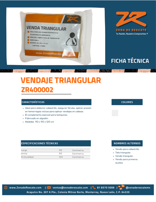 Vendaje ZR Triangular